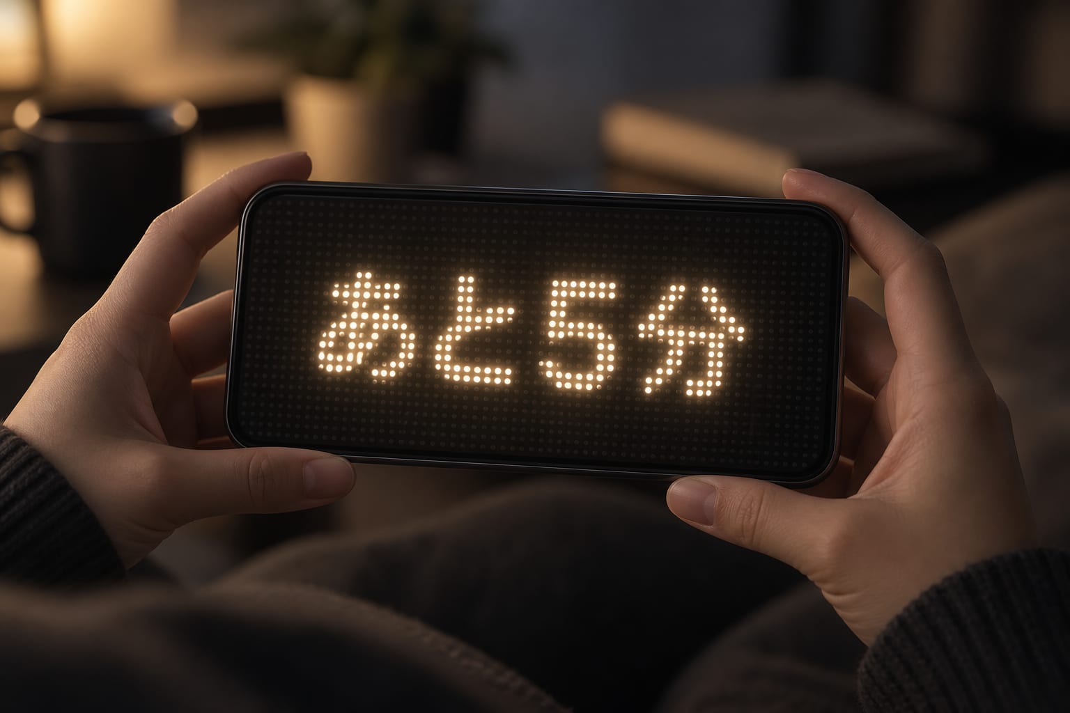 静かな場所で伝えるLED文字